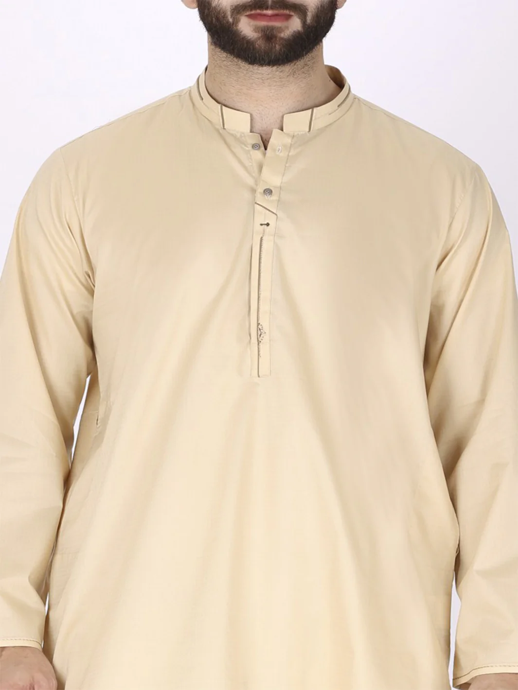 Golden Blended Kurta - AL-K-710 - Image 2
