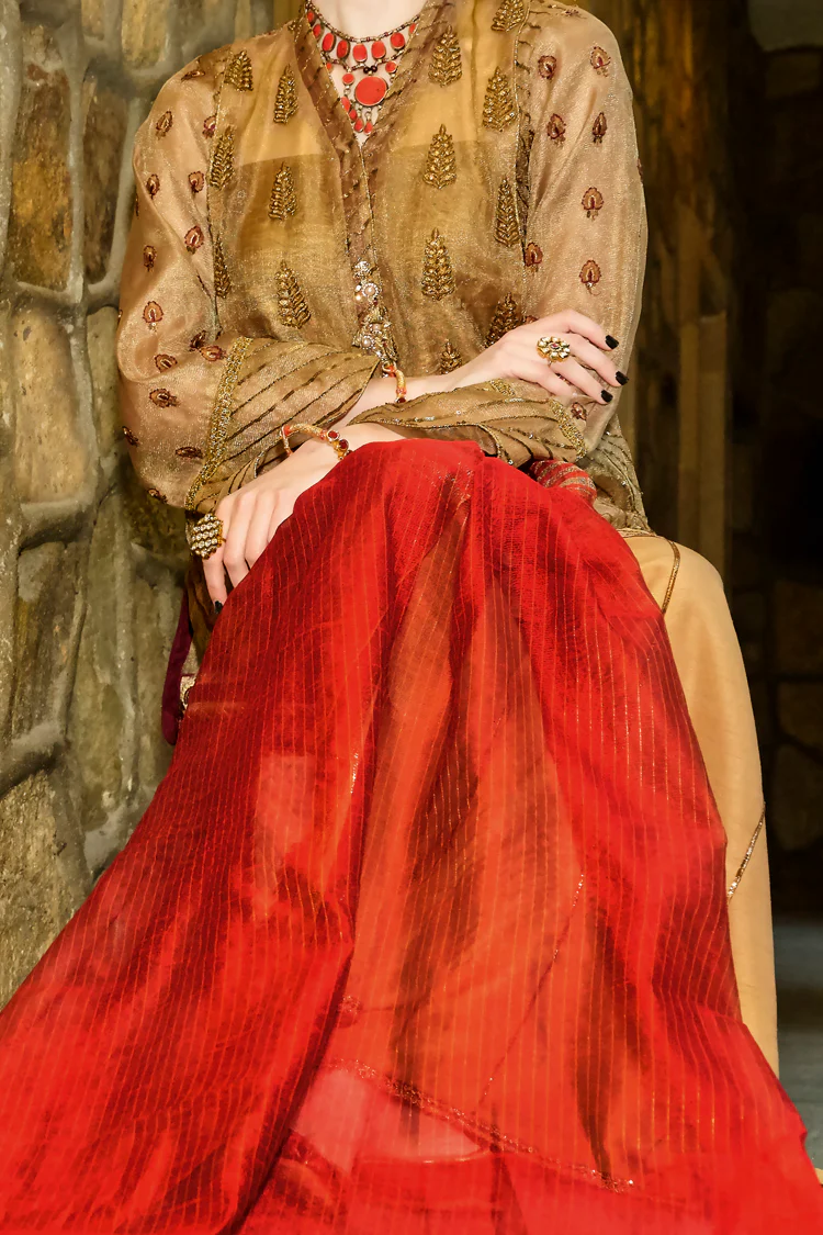 Golden Viscose 2Pc Stitched - LKS-646