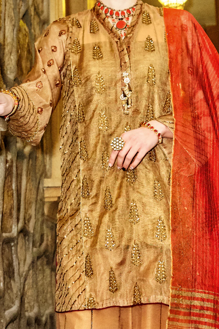 Golden Viscose 2Pc Stitched - LKS-646 - Image 2