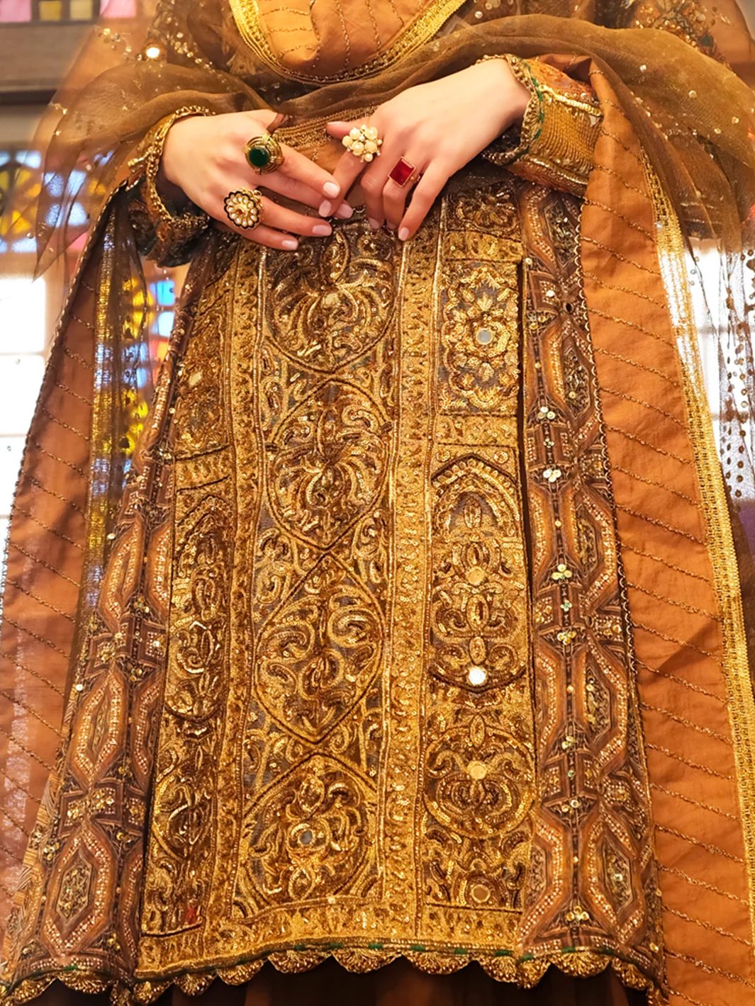 Golden Viscose 3 Piece Formal Suit - LS-250 - Image 2