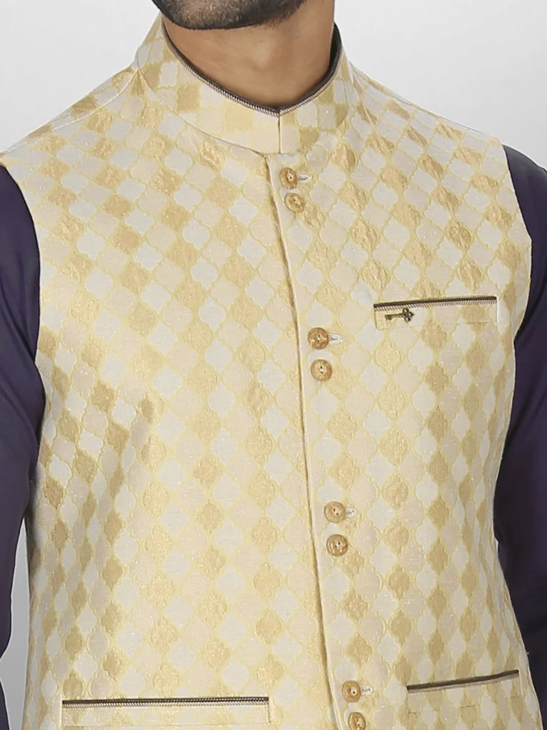 Golden Yellow Waistcoat - WC-134 - Image 3