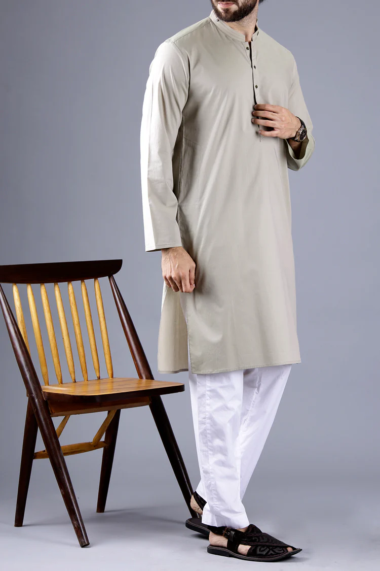 Light Green Blended Kurta - AL-K-655