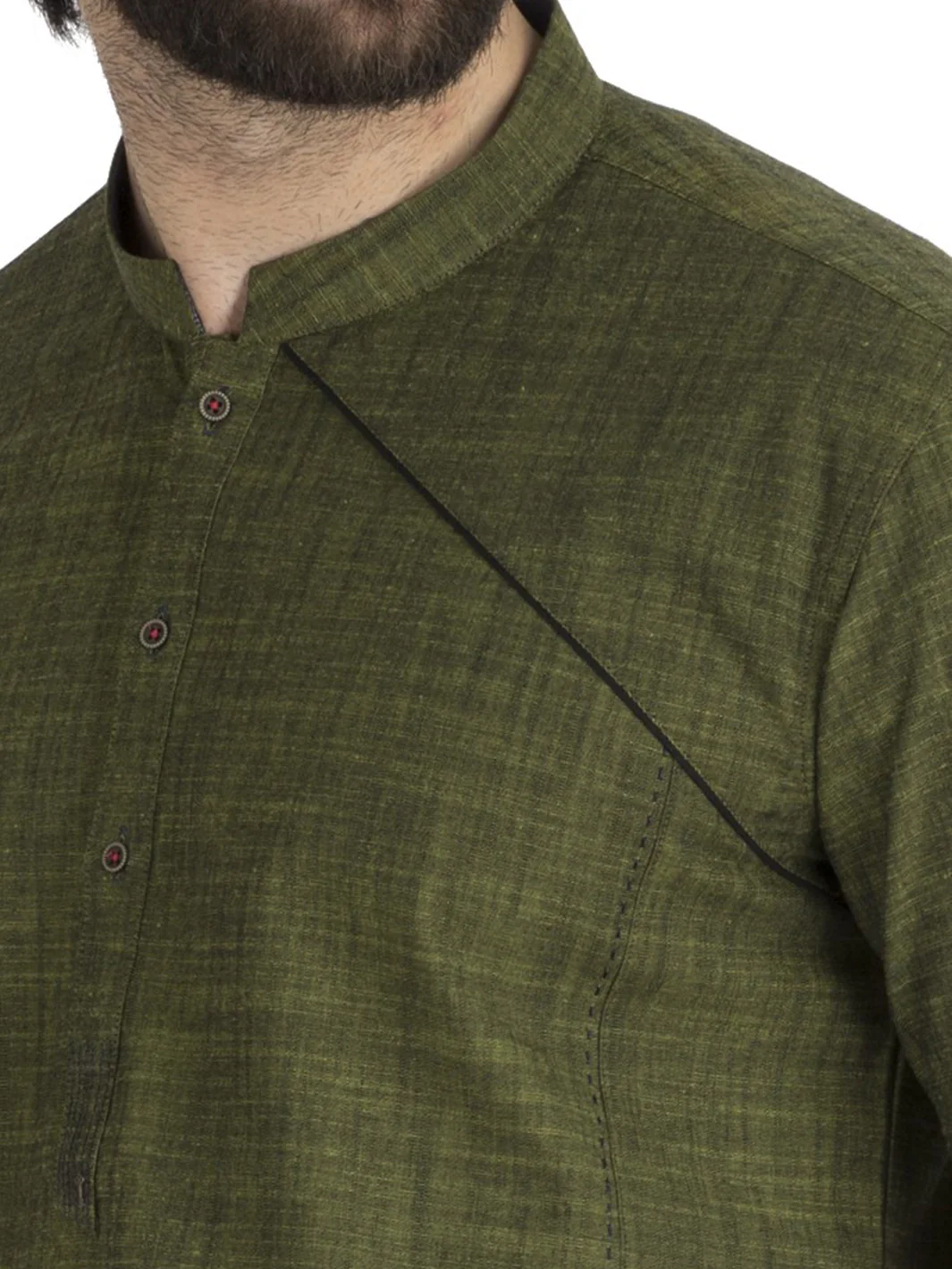 Green Blended Kurta - AL-SK-716 - Image 4