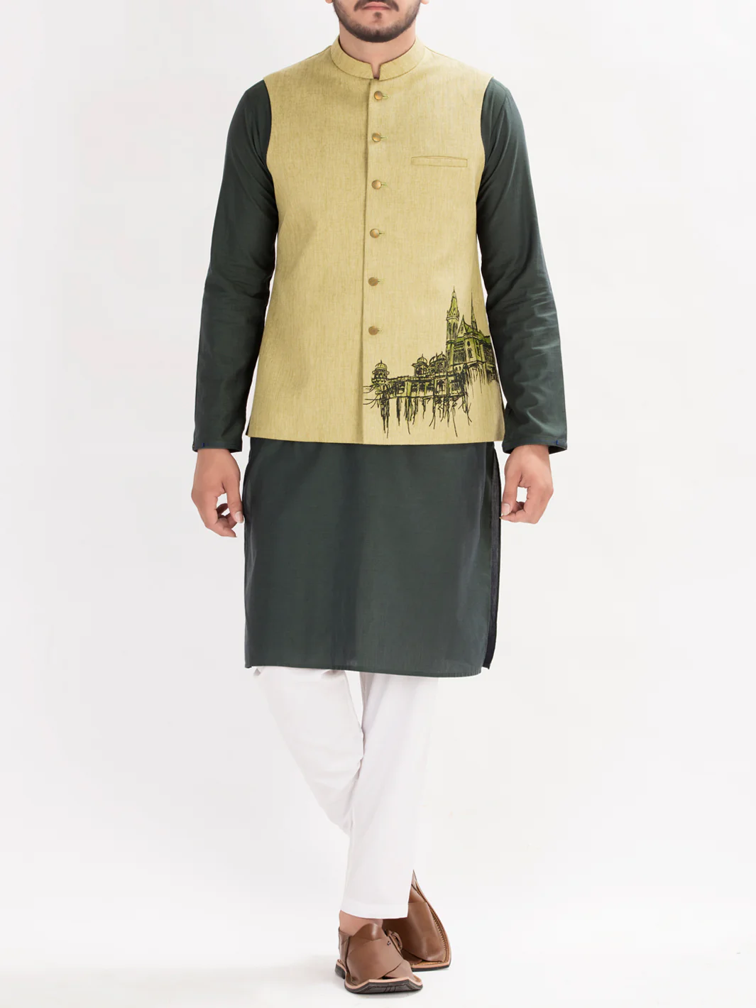Green Blended Waistcoat - AL-WC-333 - Image 2