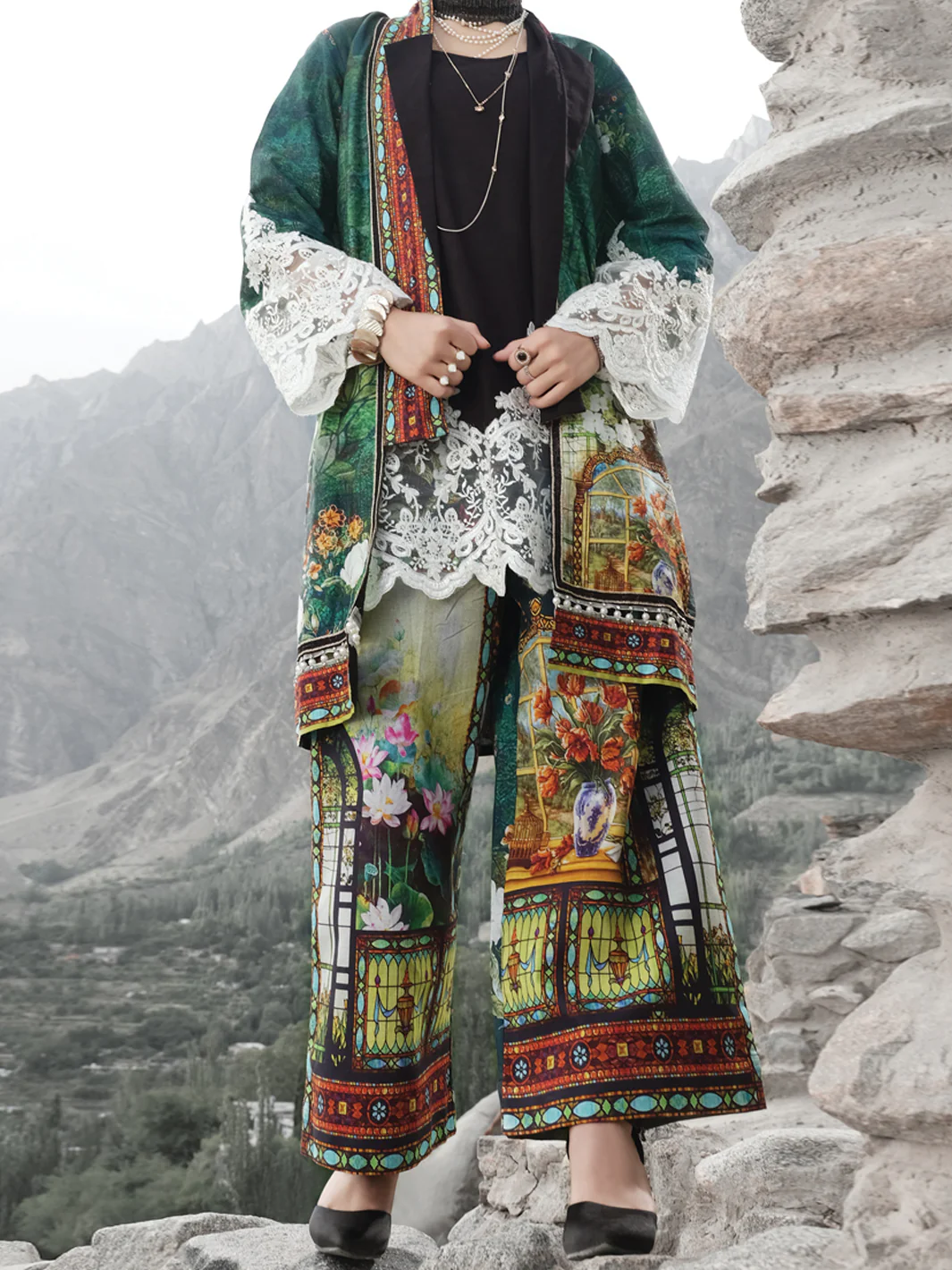 Green Cambric 2Pc Unstitched - AWP-235