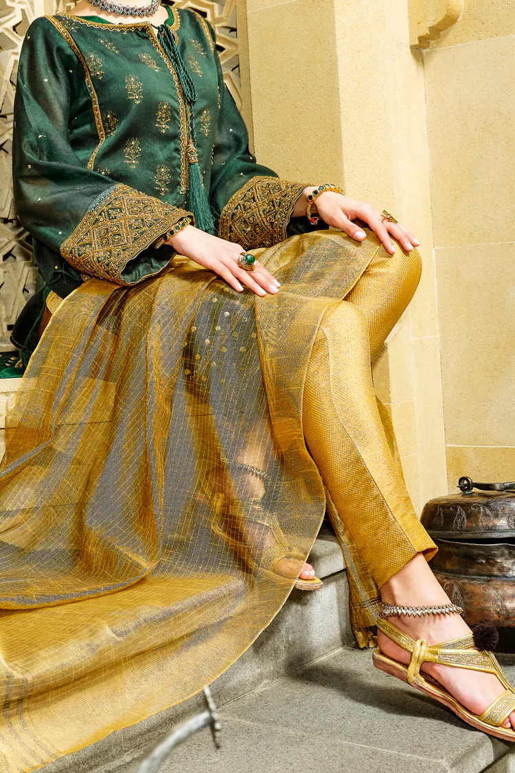 Green Cotton Silk 2Pc Stitched - AL-2PS-LKS-645