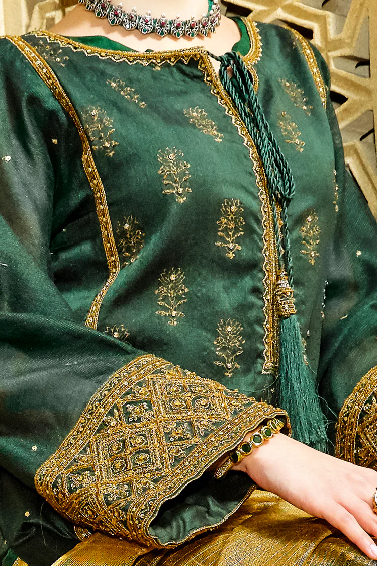 Green Cotton Silk 2Pc Stitched - AL-2PS-LKS-645 - Image 2