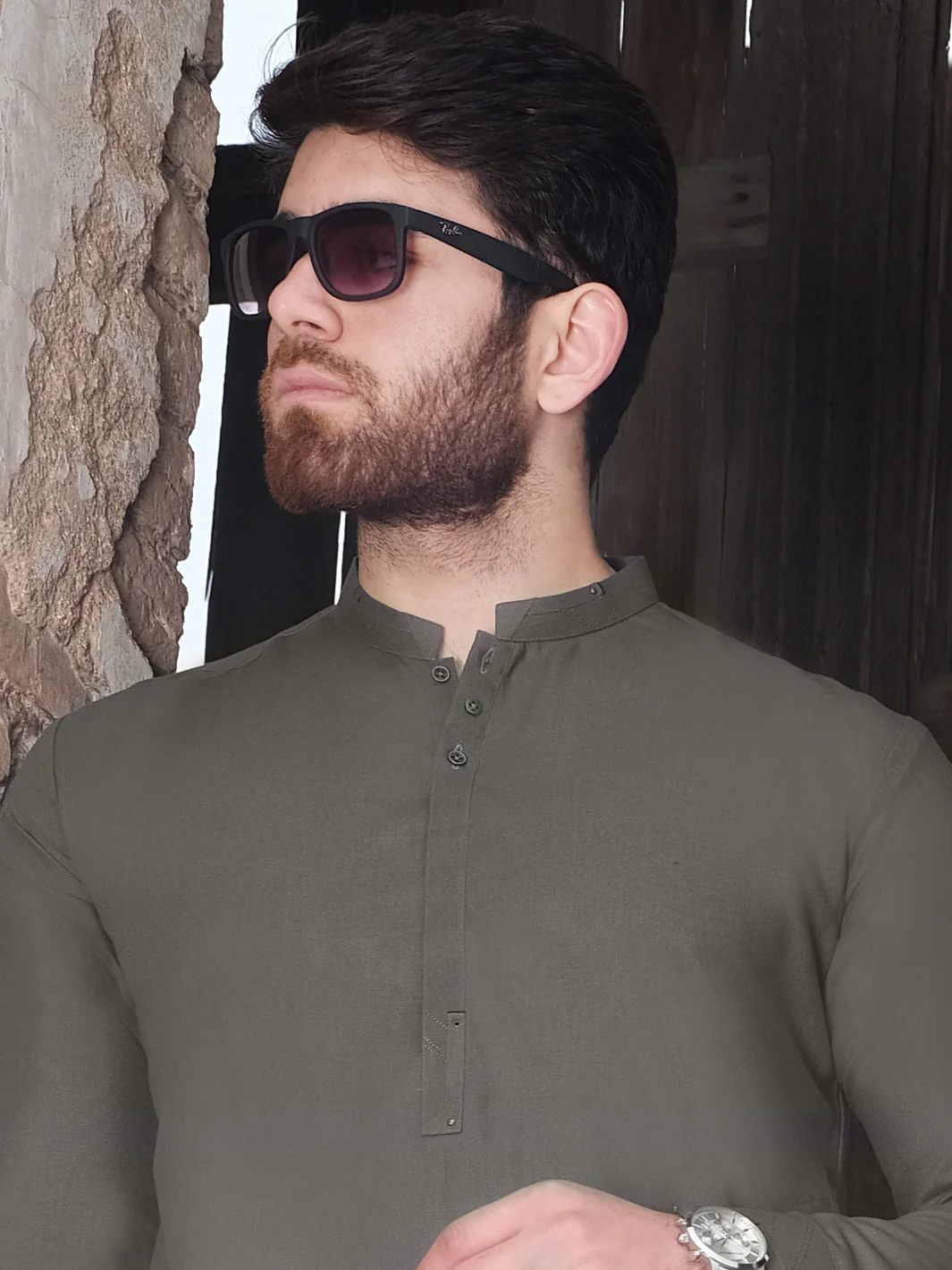 Green Kurta Shalwar - AL-KS-2456 - Image 3