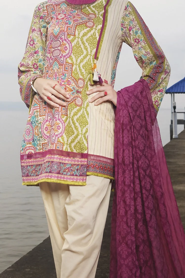 Green Lawn 3Pc Stitched - ALP-618