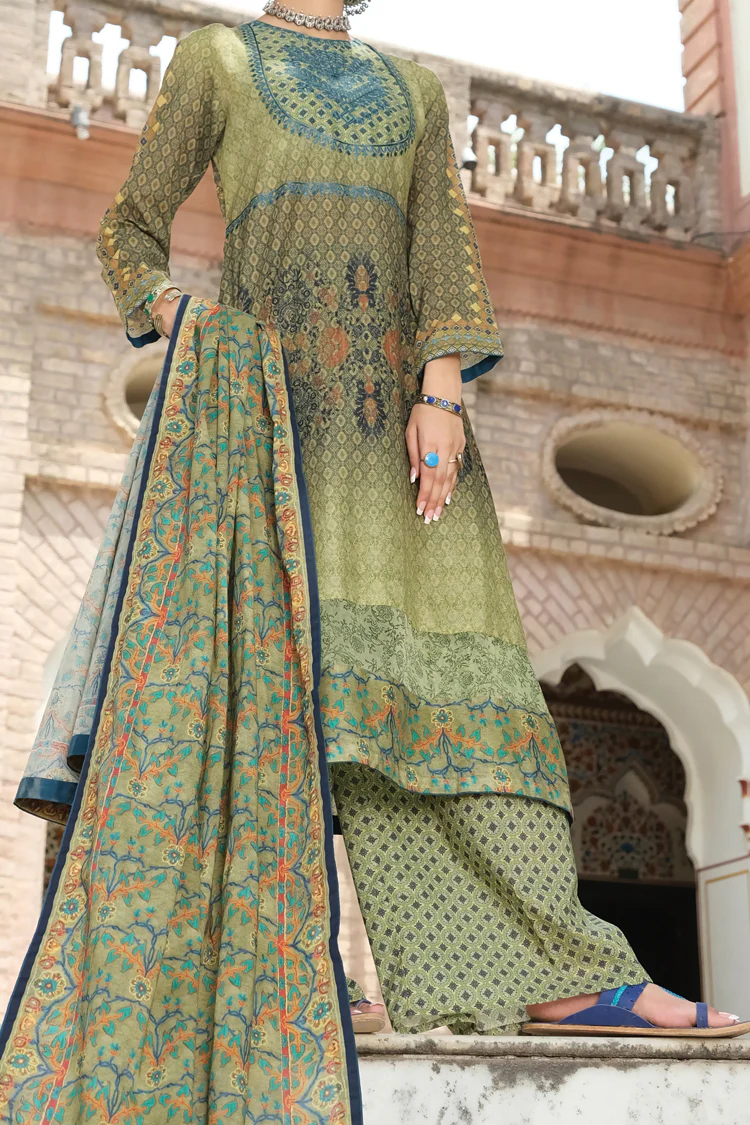 Green Lawn 3Pc Stitched - ALP-749