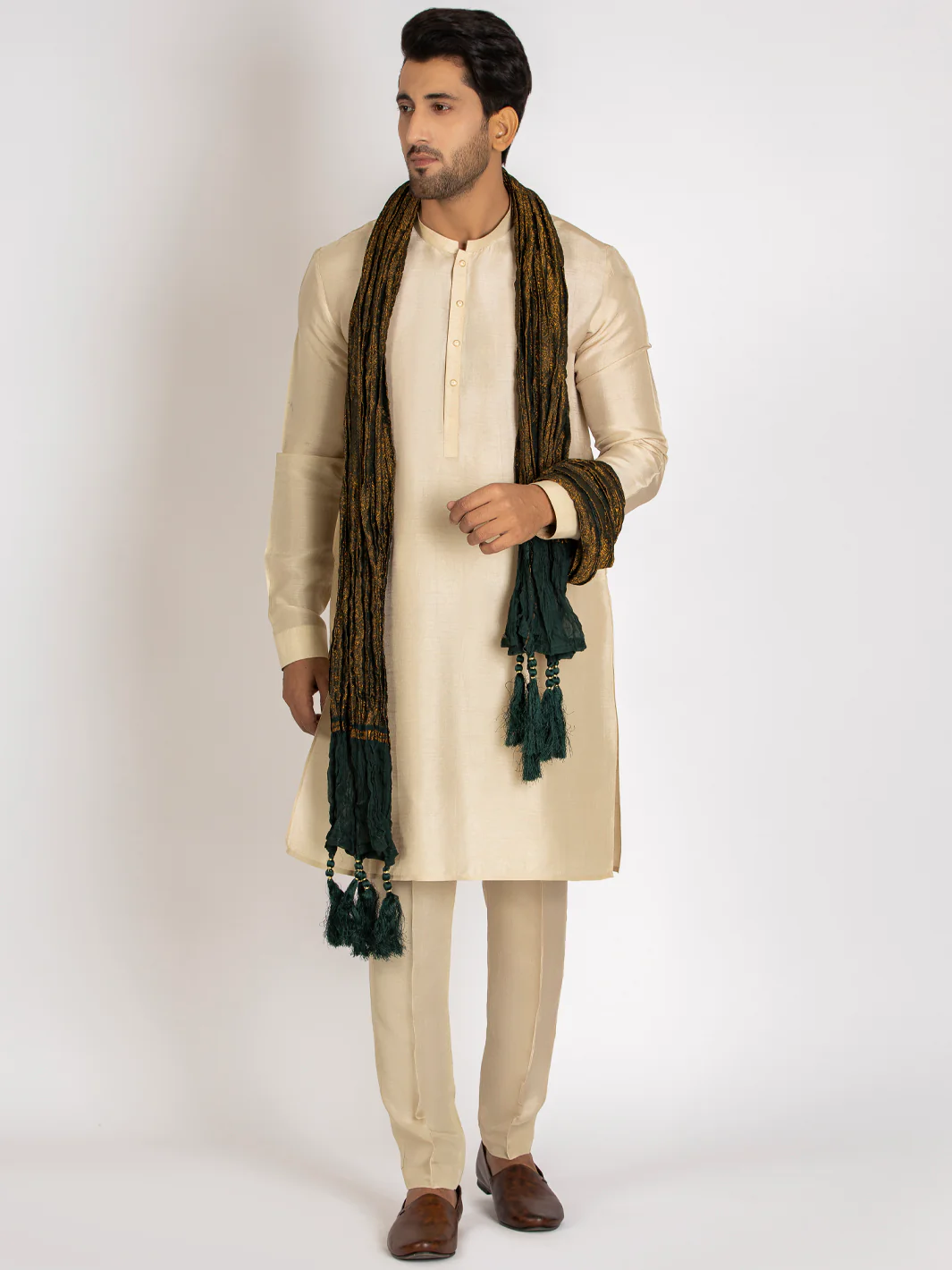 Green Stole For Men - AL-MST-018