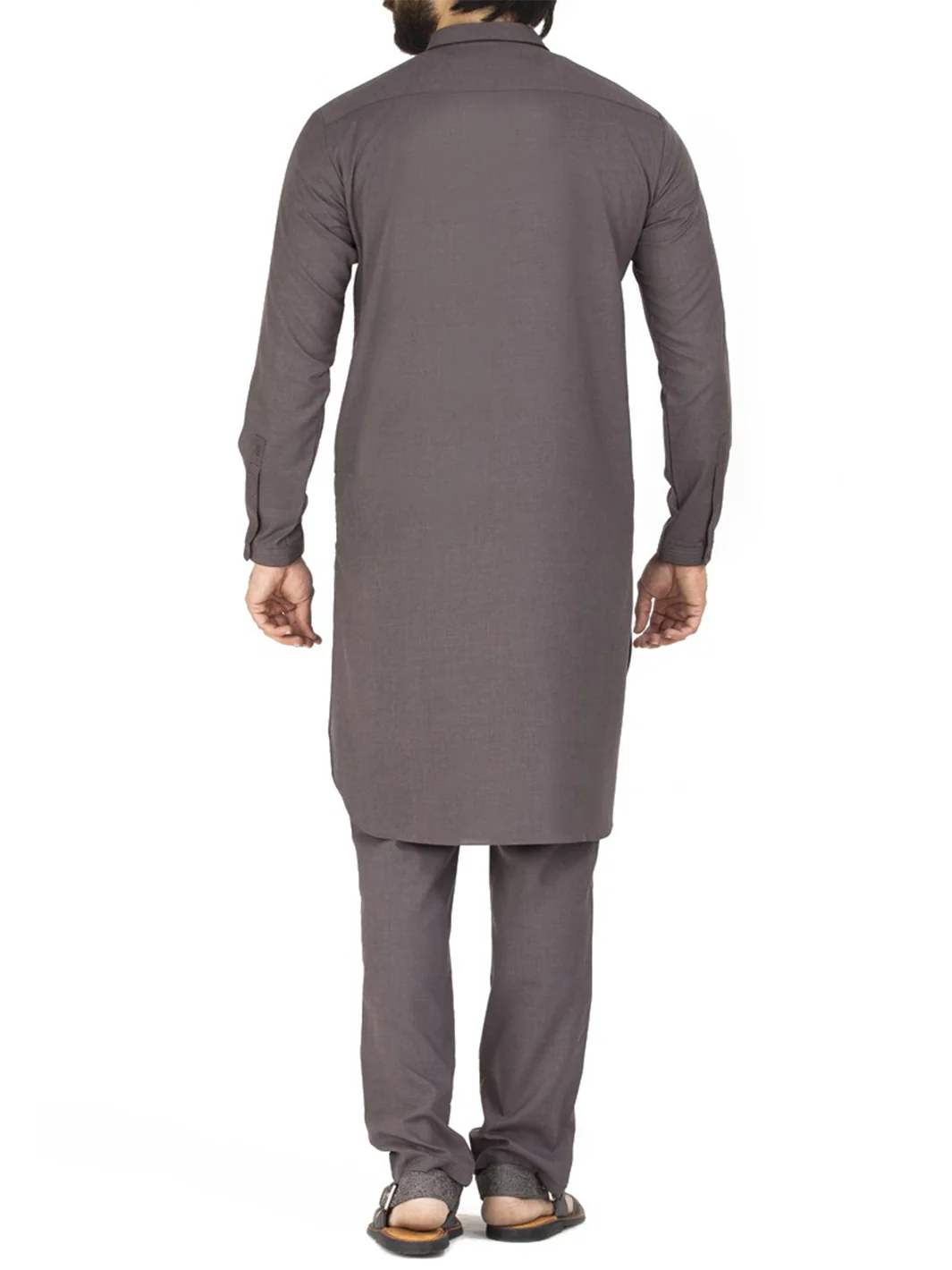 Grey Blended Kameez Shalwar - AL-KS-2442 - Image 3