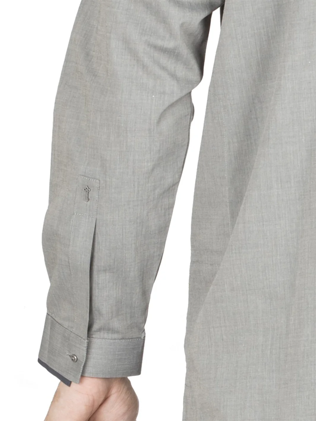 Grey Cotton Kameez Shalwar - AL-KS-2424 - Image 4