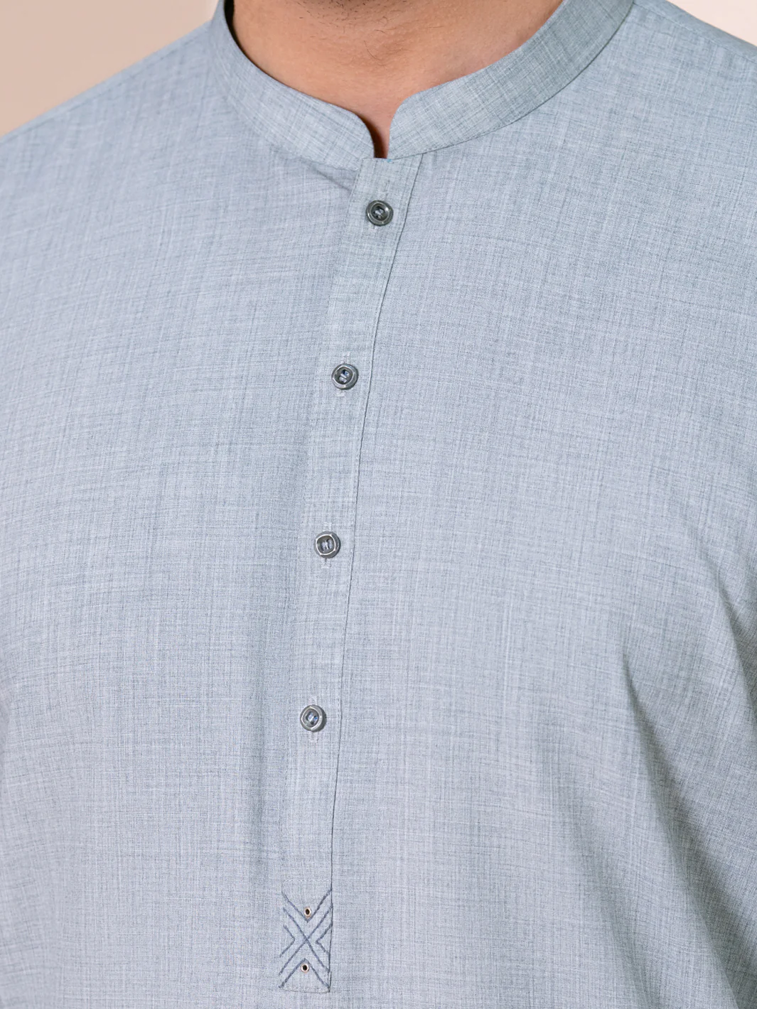 Grey Kameez Shalwar - AL-KS-3374 - Image 4