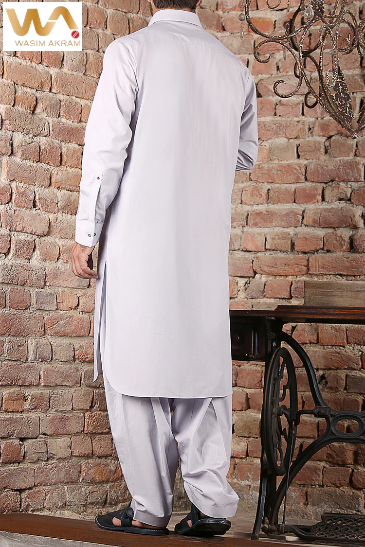 Grey Kameez Shalwar - ALWA-KS-012 - Image 3