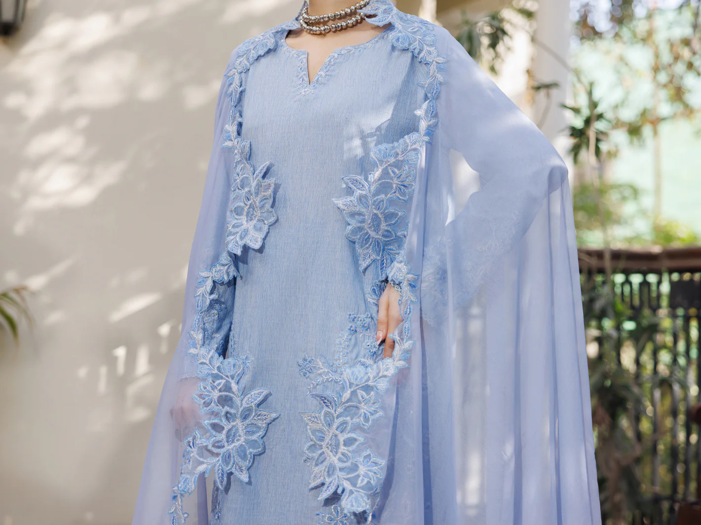 Ice Blue Yarn Dyed Stitched 3PC - ALP-3PS-2614 - Image 3