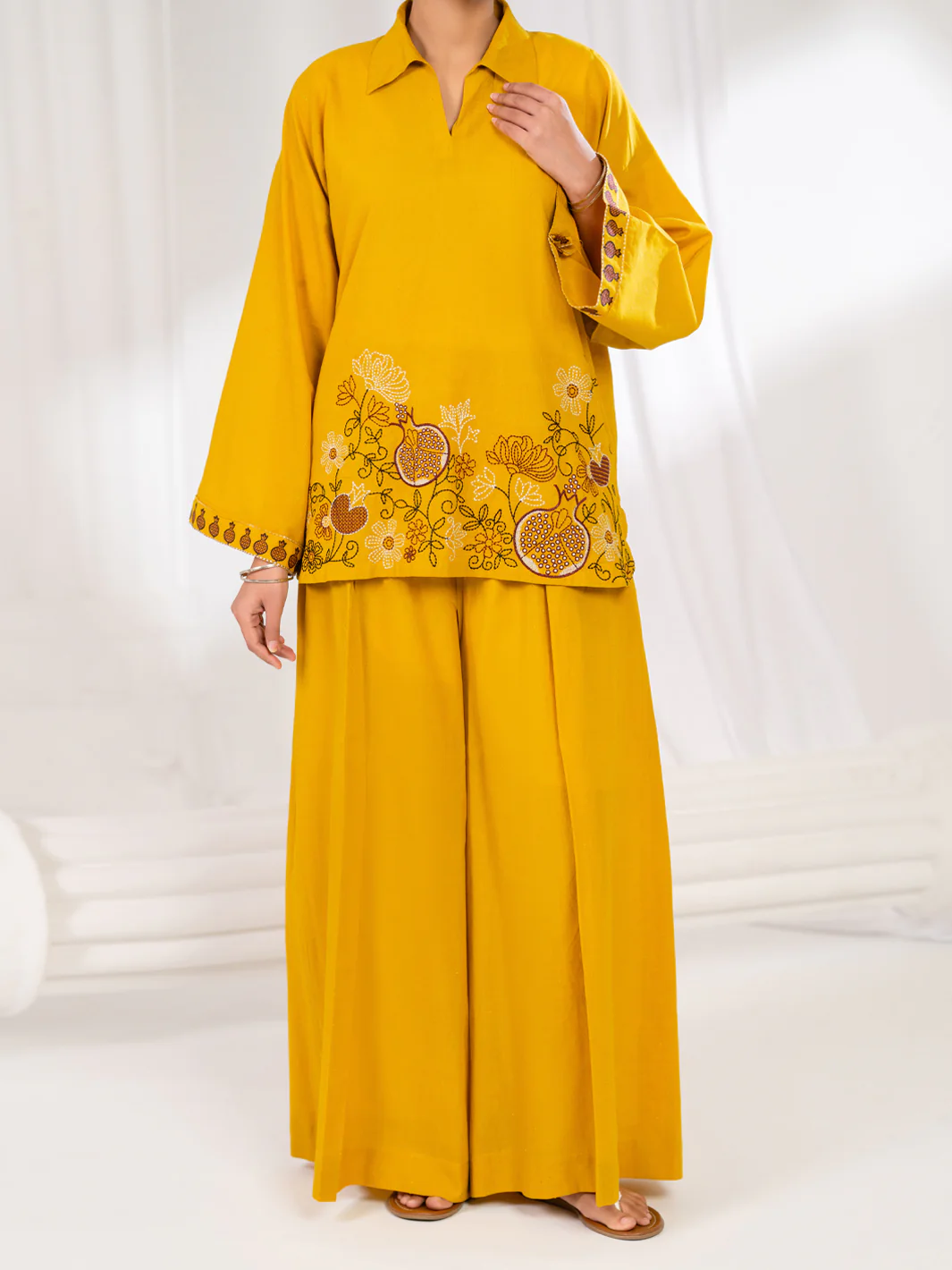 Lemon Stitched 2Pc - ALP-2PS-LKS-2788