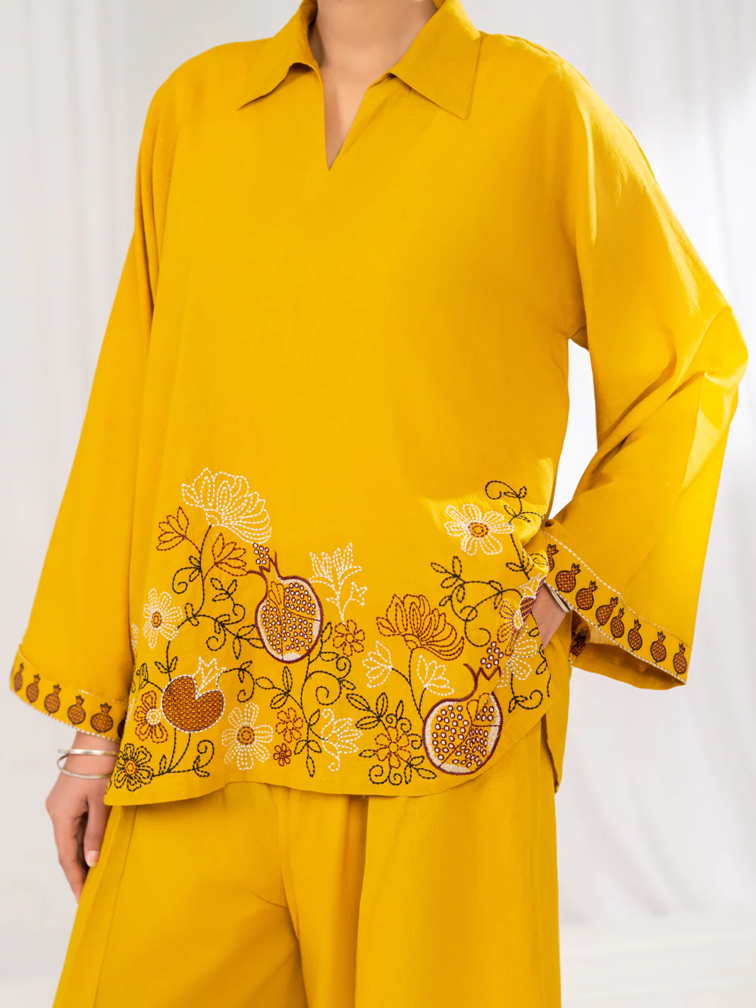 Lemon Stitched 2Pc - ALP-2PS-LKS-2788 - Image 2