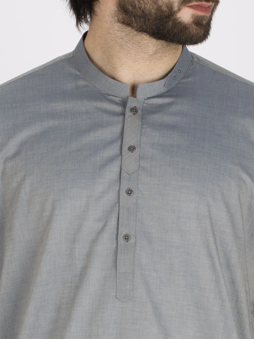 Light Blue Cotton Kurta - AL-K-802 - Image 4