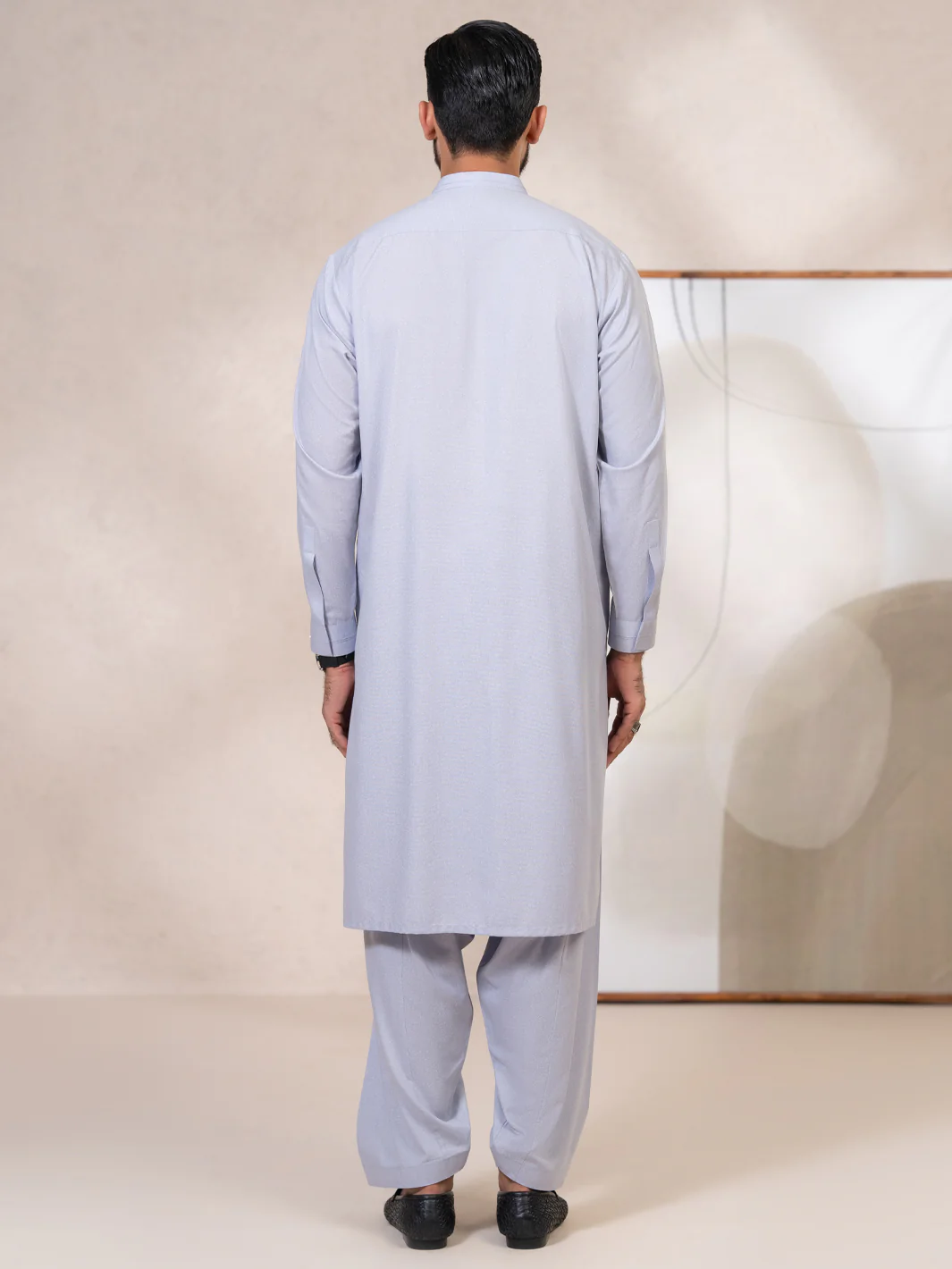 Light Blue Kameez Shalwar - AL-KS-3341 - Image 3