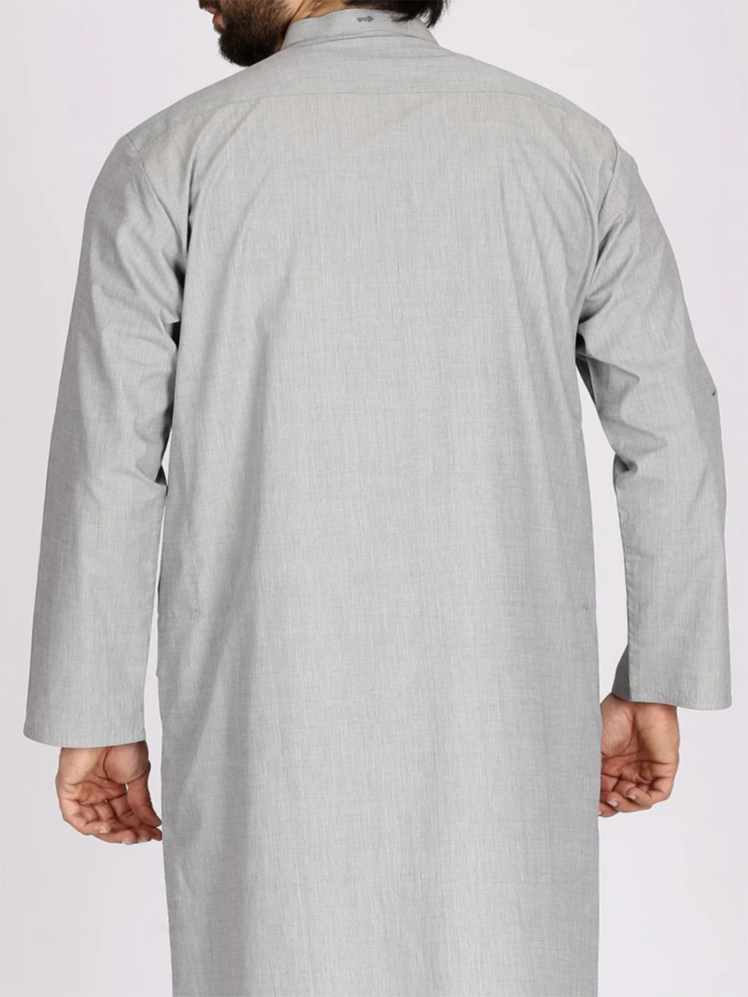 Light Grey Blended Kurta - AL-K-796 - Image 3
