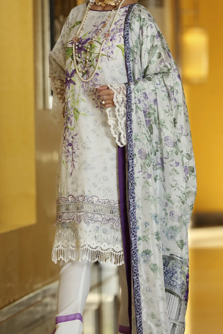 Lilac Silk Viscose 3Pc Stitched - ALP-562 - Image 2