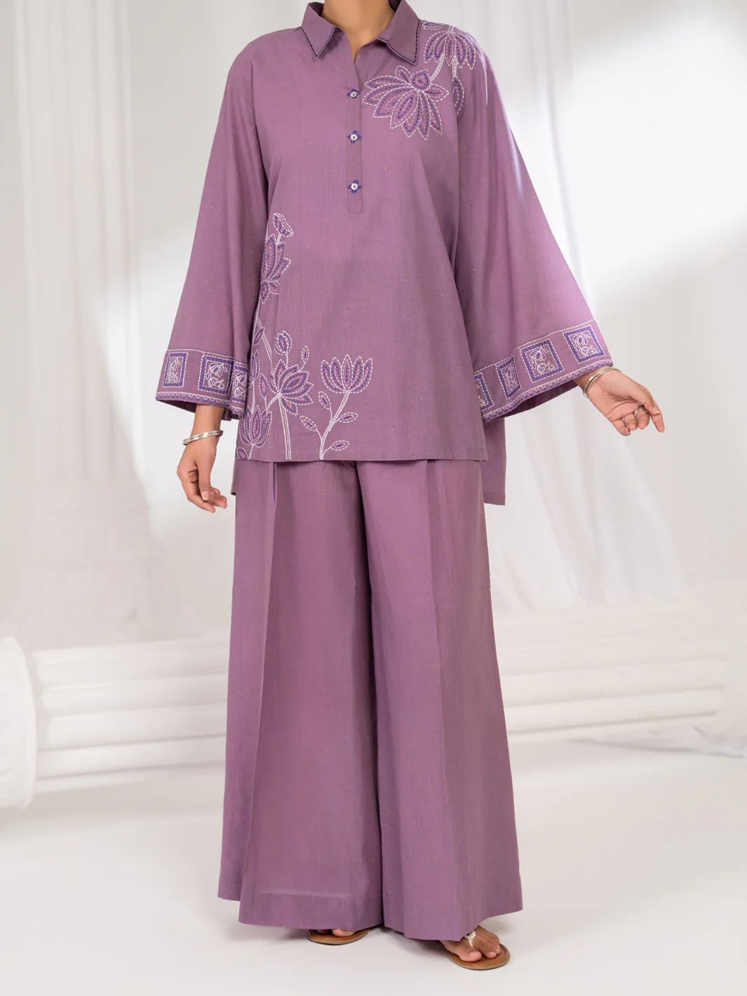Lilac Stitched 2Pc - ALP-2PS-LKS-2787