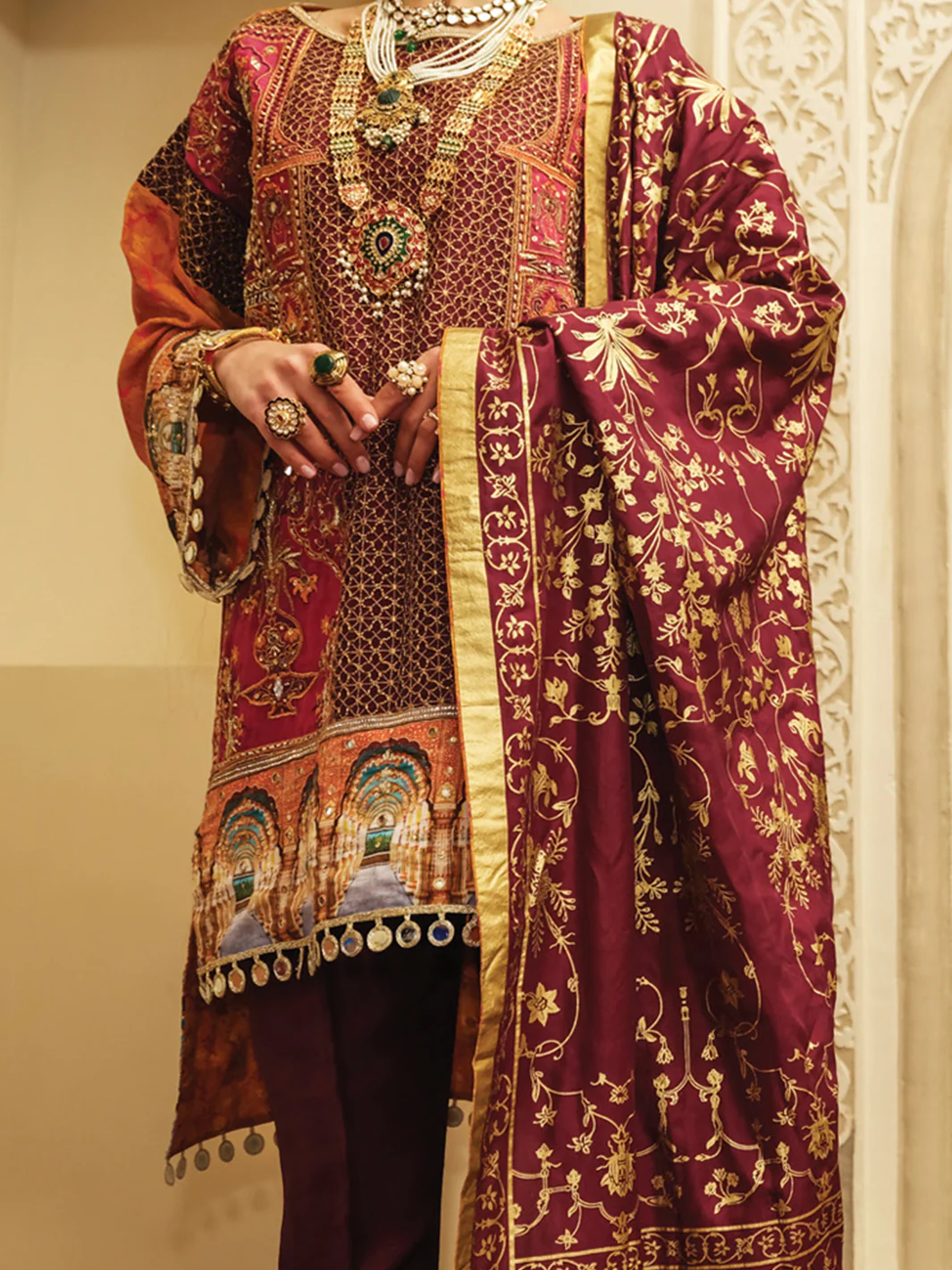 Magenta Viscose 2Pc Formal Suit - LS-254