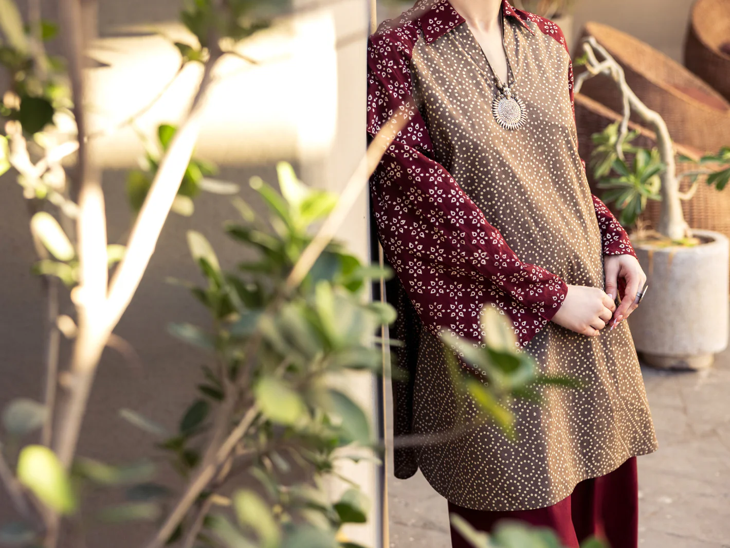 Maroon Lawn 2Pc Stitched - ALP-2PS-LKS-2843 - Image 5