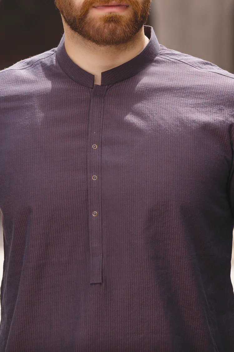 Maroon Cotton Kurta - AL-K-757 - Image 2