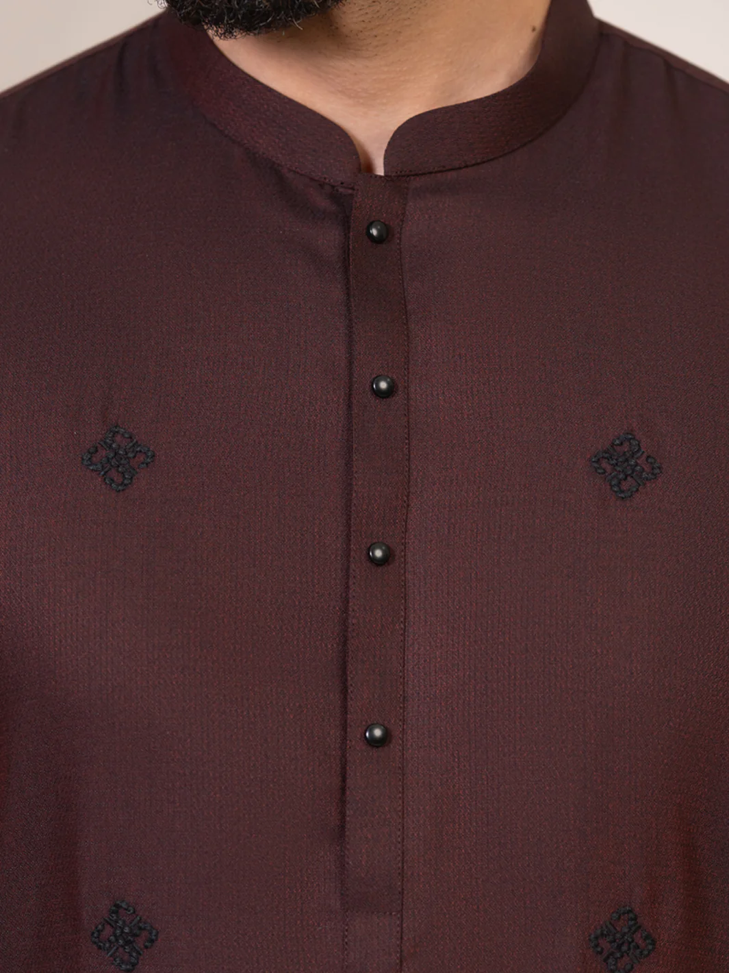 Maroon Kameez Shalwar - AL-KS-3417 - Image 4