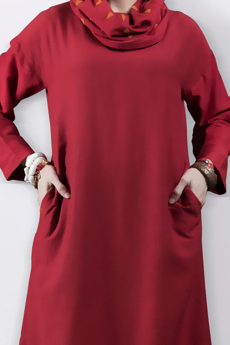 Maroon Karandi Tunic - LK-207 - Image 2