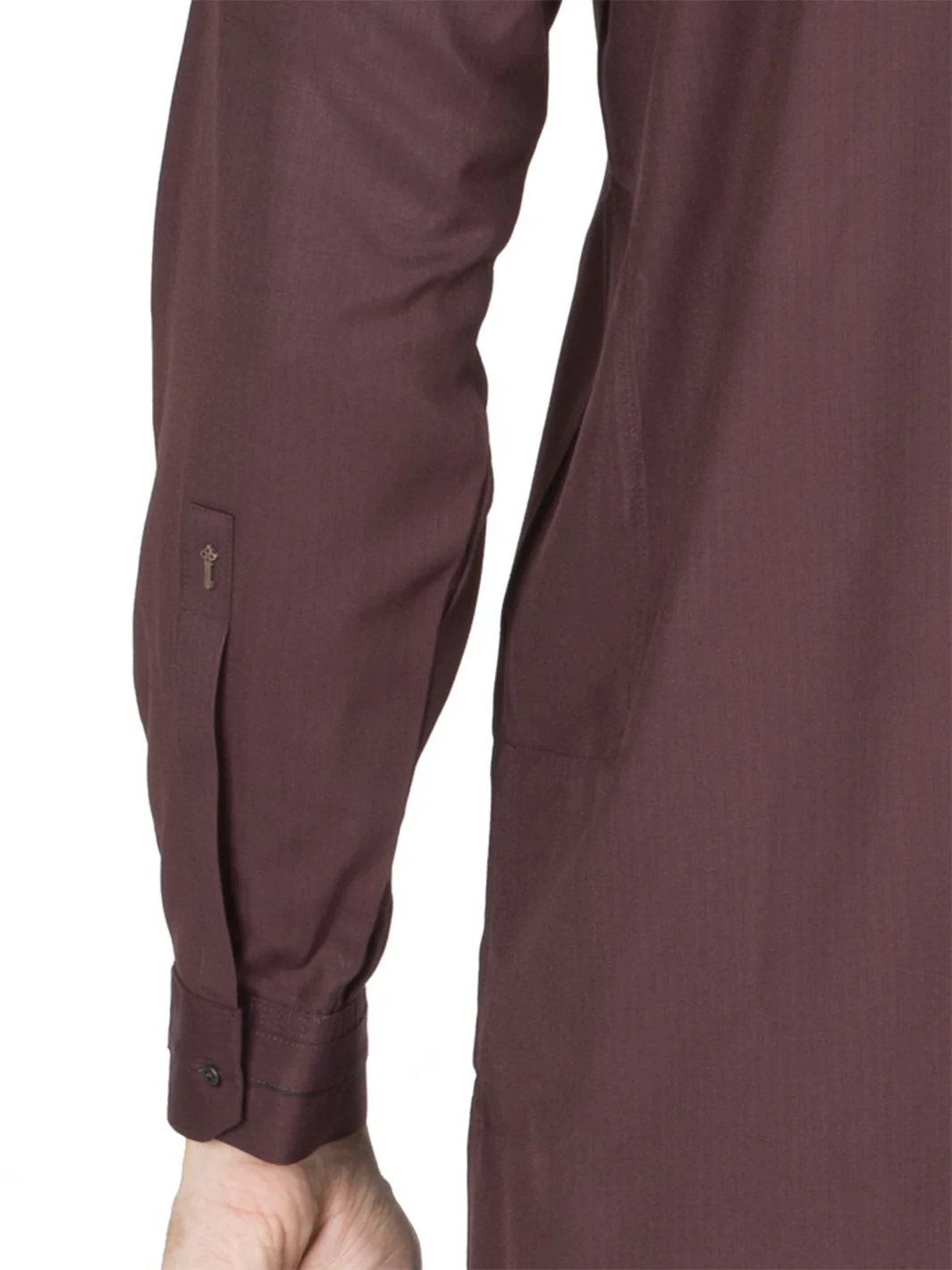 Maroon Blended Kameez Shalwar - AL-KS-2433 - Image 2