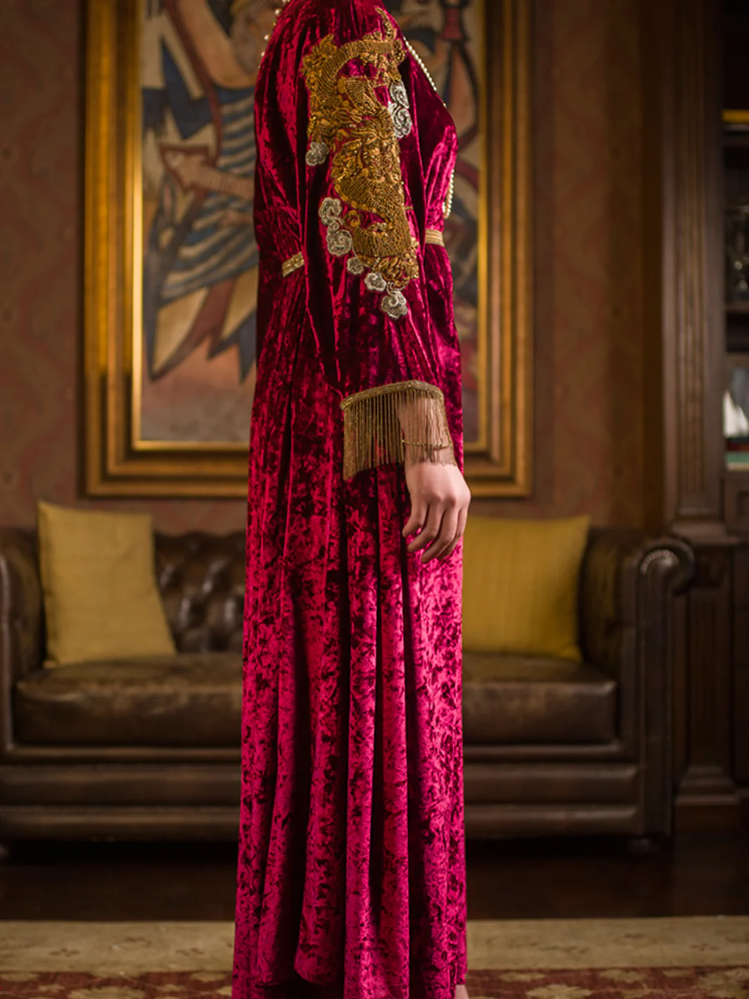 Maroon Velvet 2Pc Formal Suit - LS-236 - Image 2