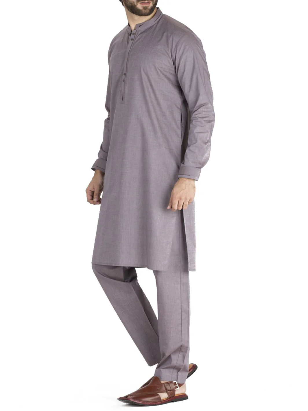 Mauve Cotton Kurta Pajama - AL-KS-2425