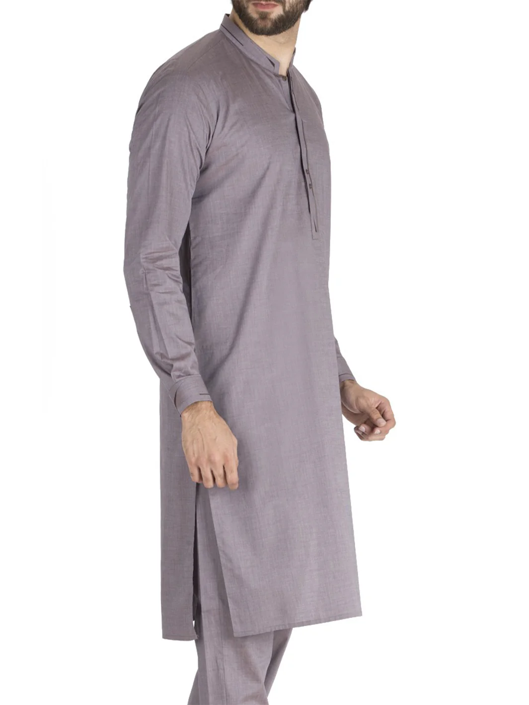 Mauve Cotton Kurta Pajama - AL-KS-2425 - Image 4