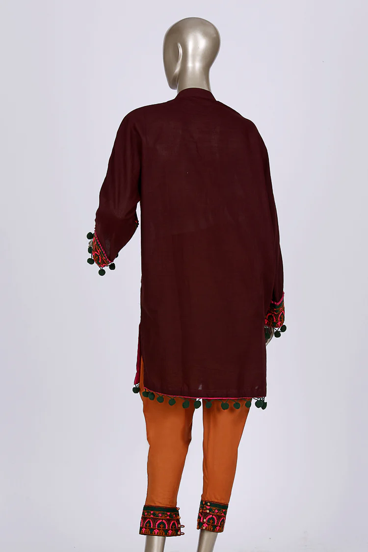 Maroon 3Pc Stitched - ALP-352 - Image 3
