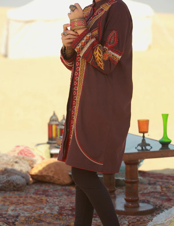 Maroon Karandi Tunic - LK-147 - Image 3
