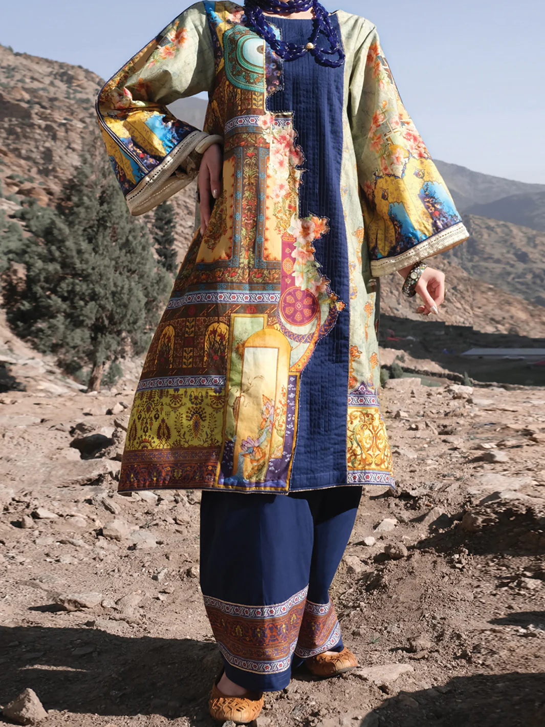 Multicolor Cambric 2Pc Unstitched - AWP-237