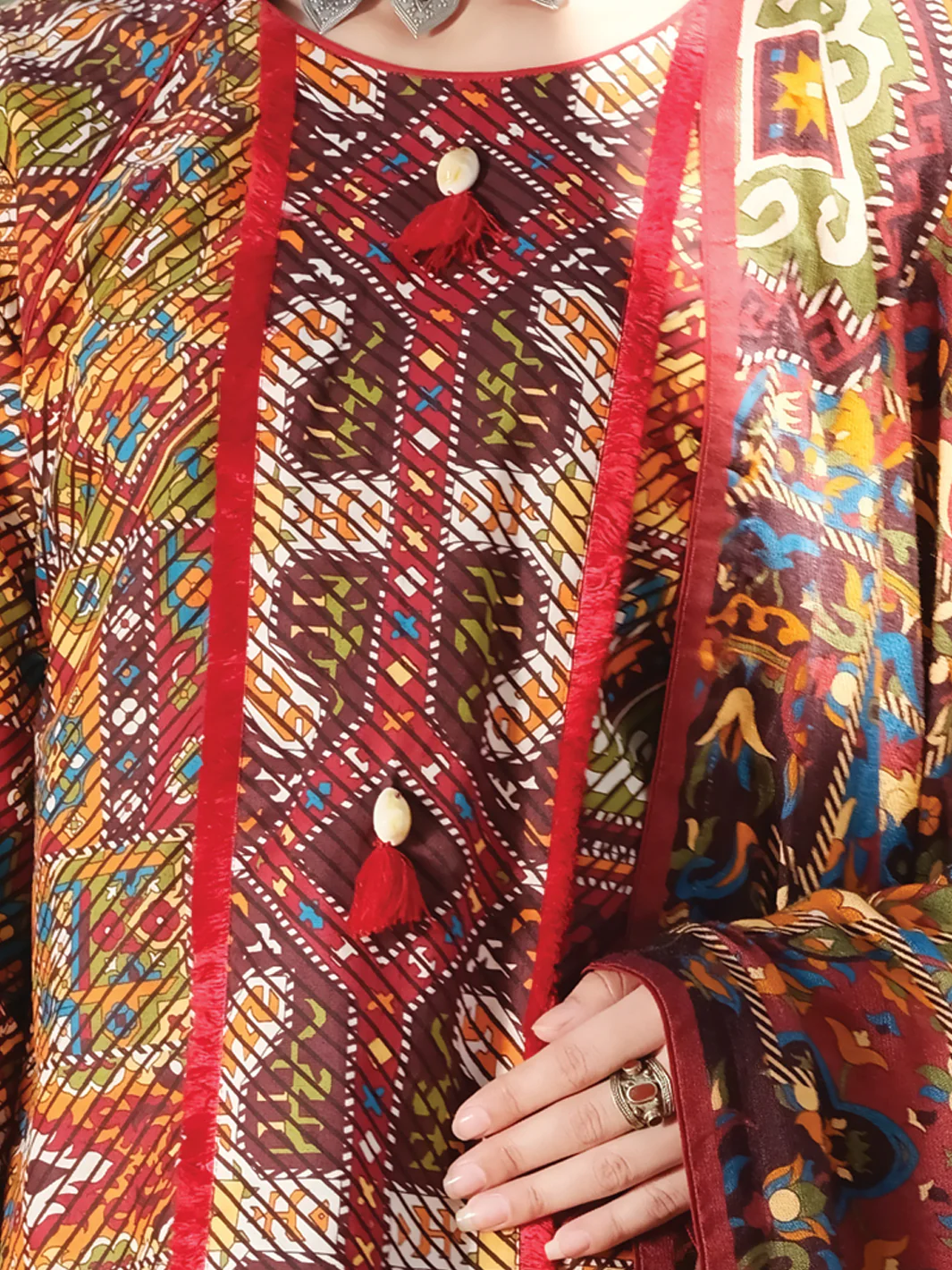 Multicolor Cambric 3Pc Stitched - AWP-256 - Image 2