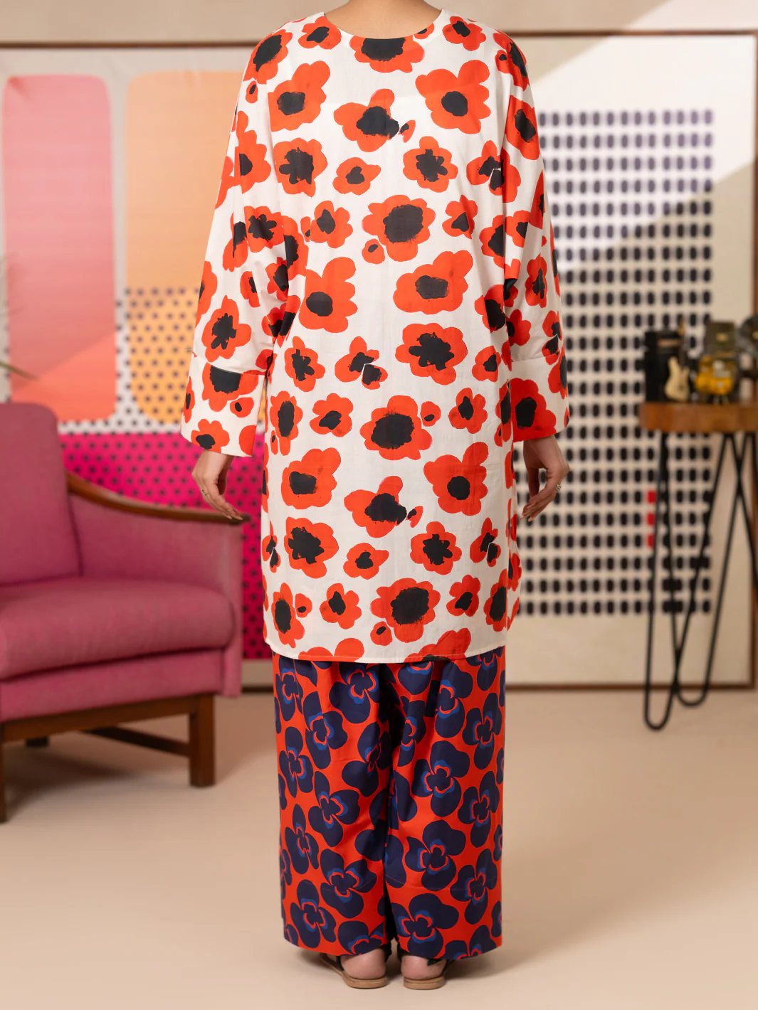 Multicolor Cotton 2Pc Stitched - ALP-2PS-LKS-2809 - Image 3