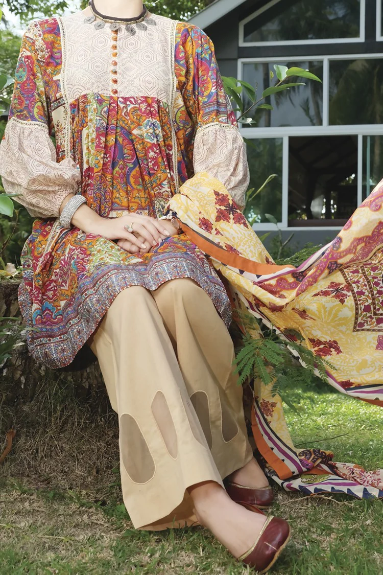 Multicolor Lawn 3Pc Stitched - ALP-624