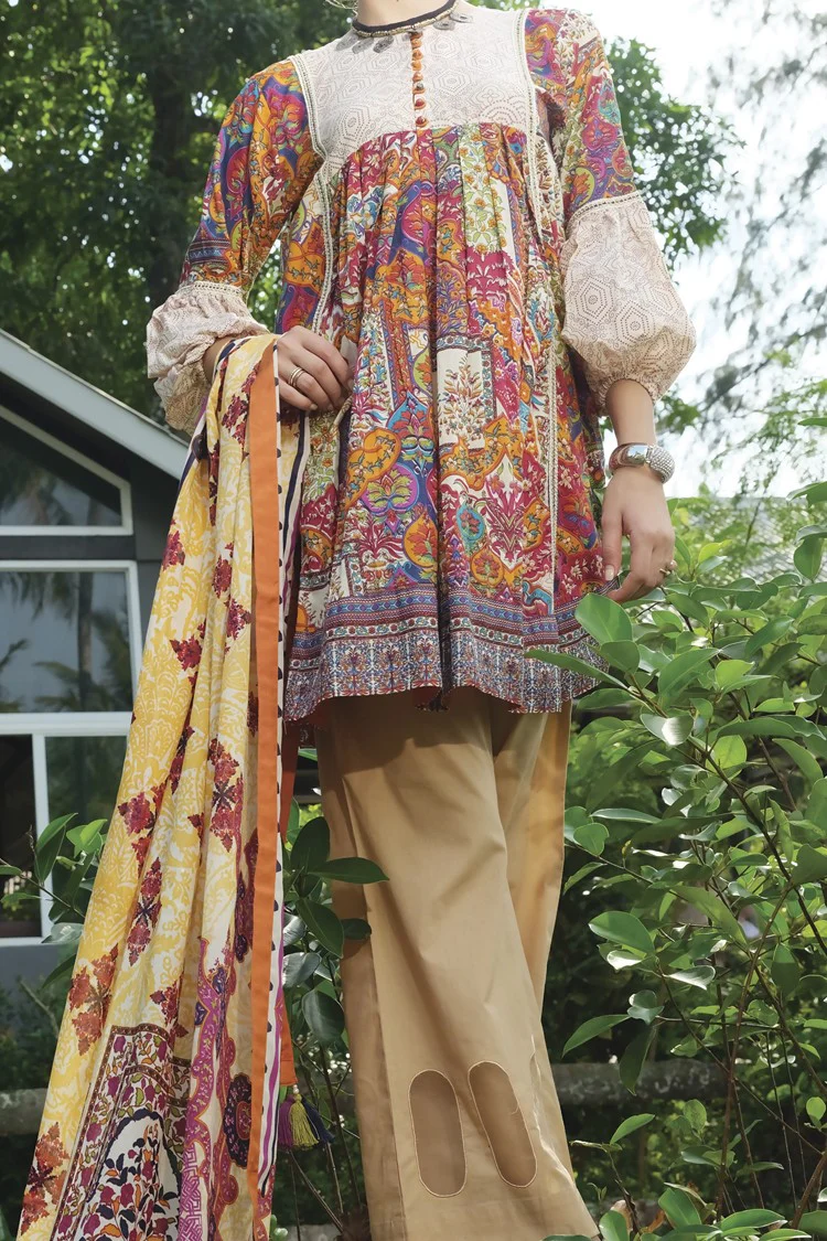 Multicolor Lawn 3Pc Stitched - ALP-624 - Image 3