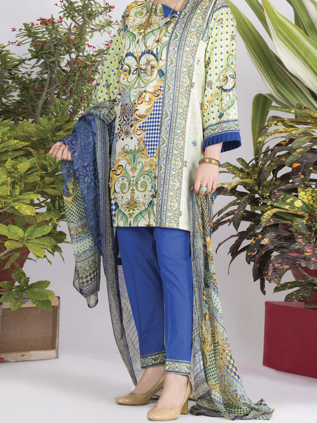 Multicolor Lawn 3Pc Stitched - ALP-718