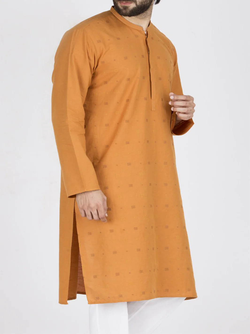 Mustard Blended Kurta - AL-K-786 - Image 2