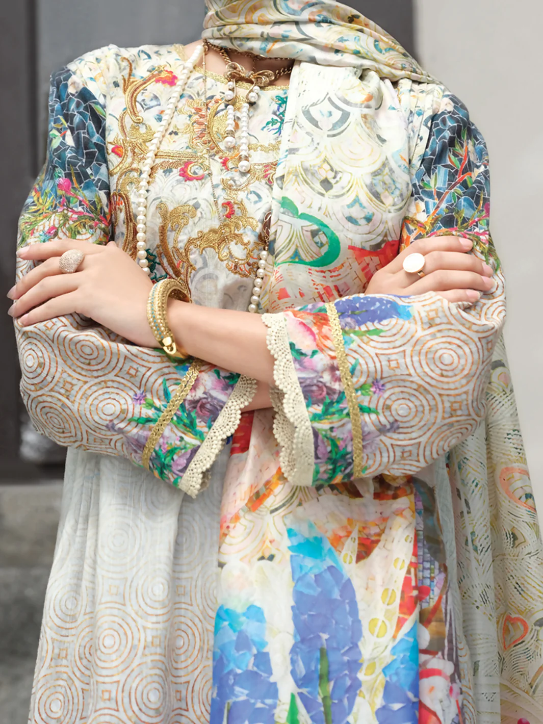 Natural Khaddar 3Pc Stitched - AWP-207 - Image 3