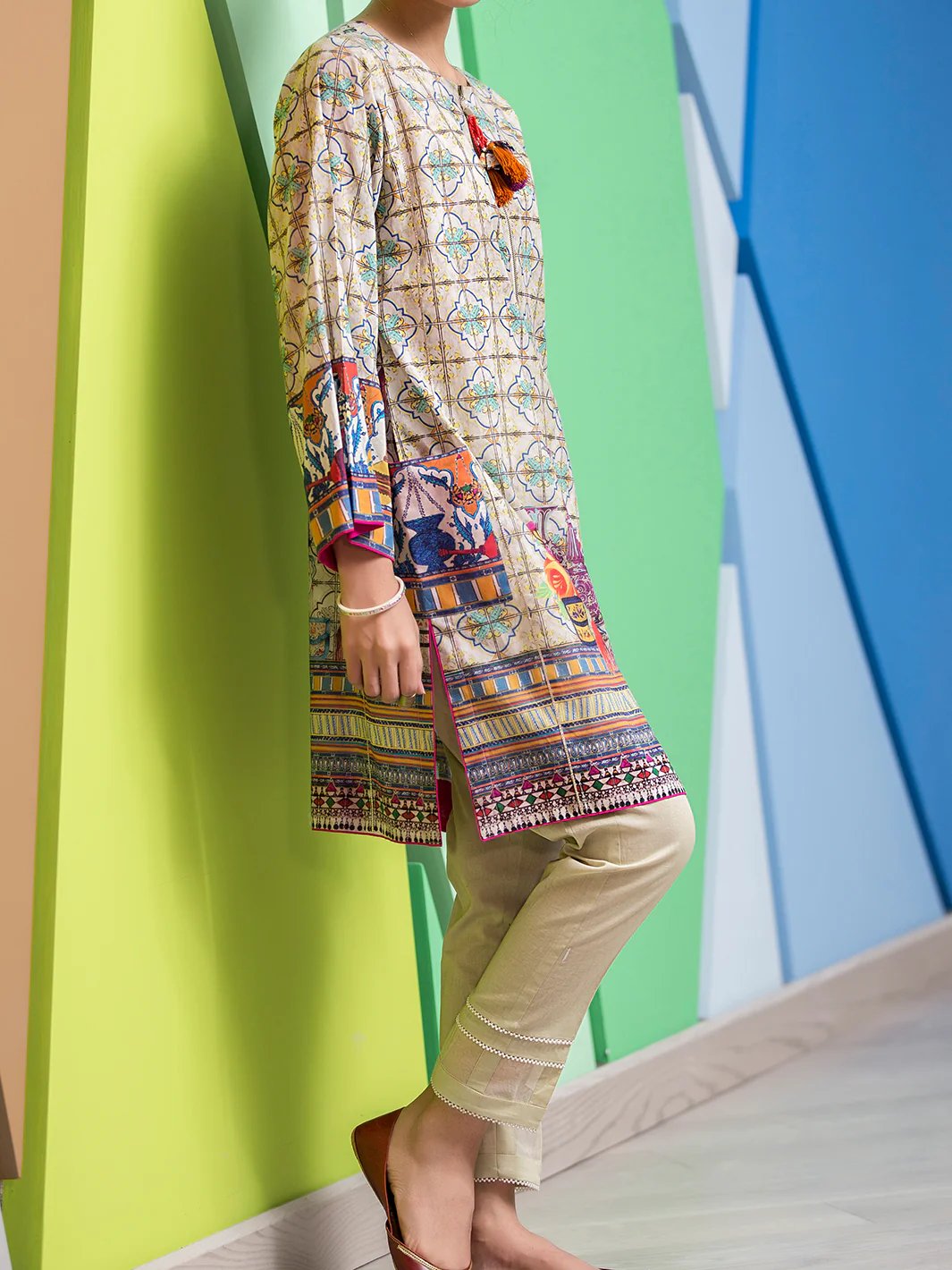 Natural Lawn Tunic - LK-664 - Image 2