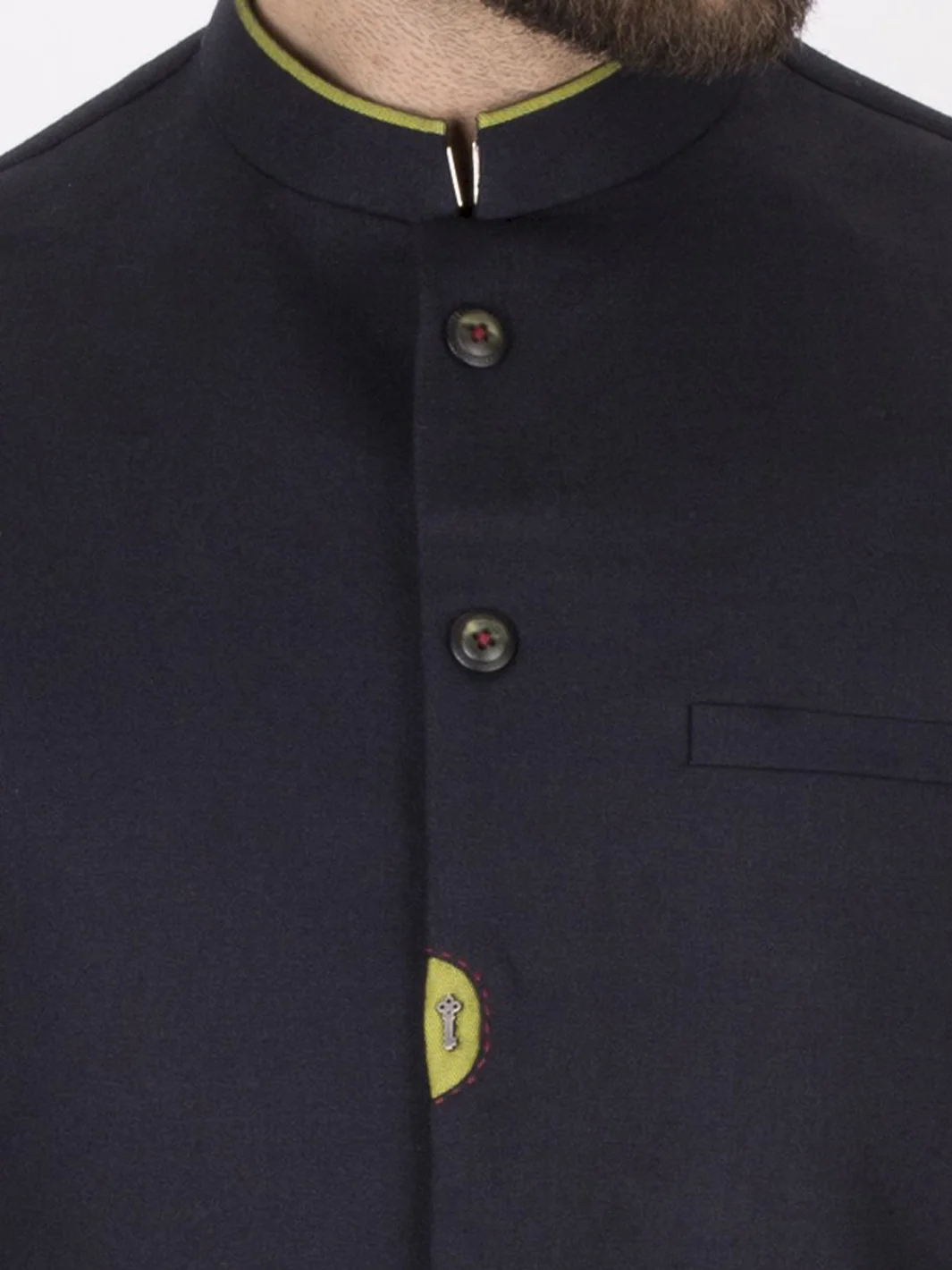 Navy Blue Waistcoat - WC-231 - Image 4