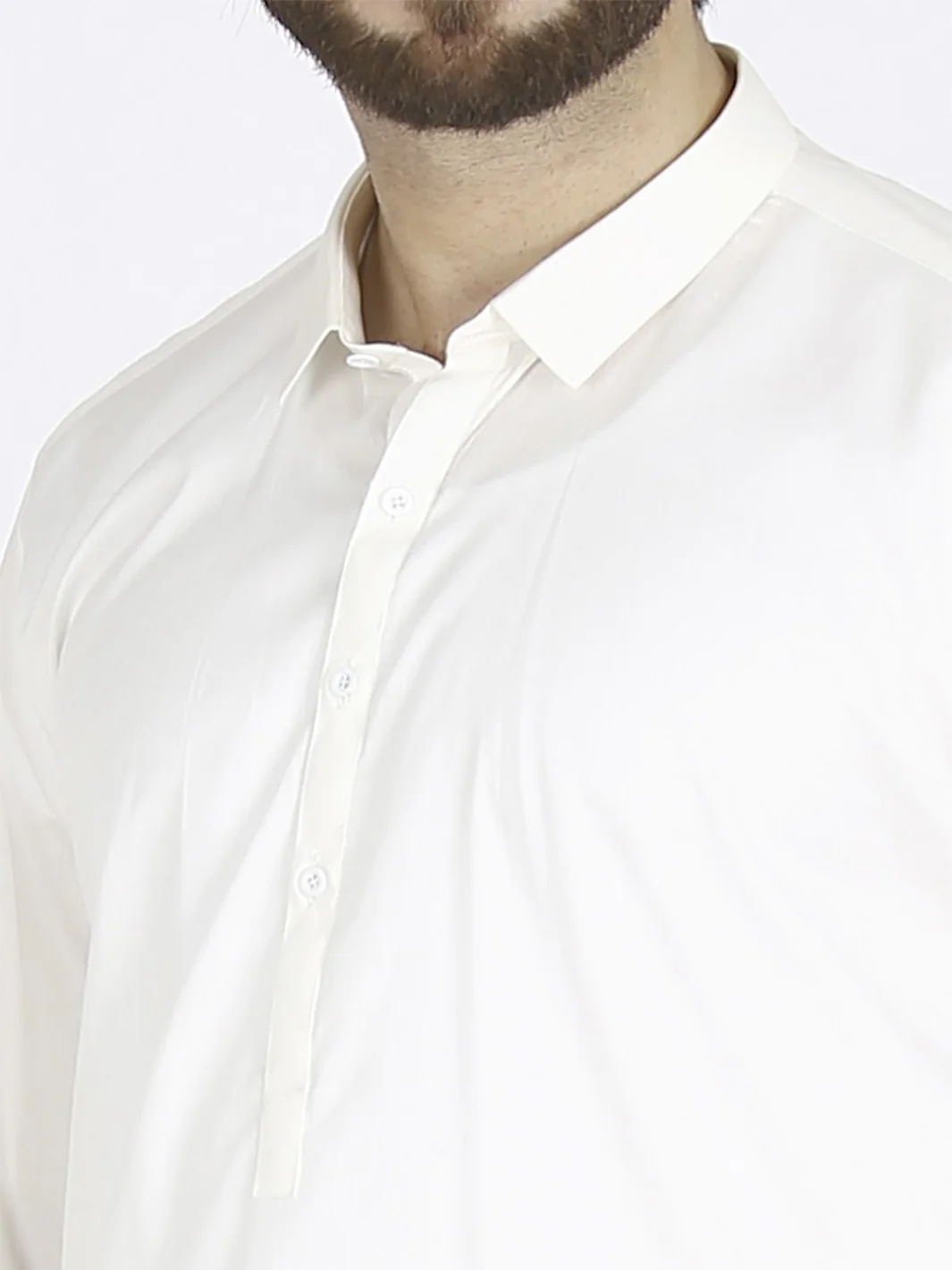 Off White Kameez Shalwar - AL-KS-2170 - Image 2
