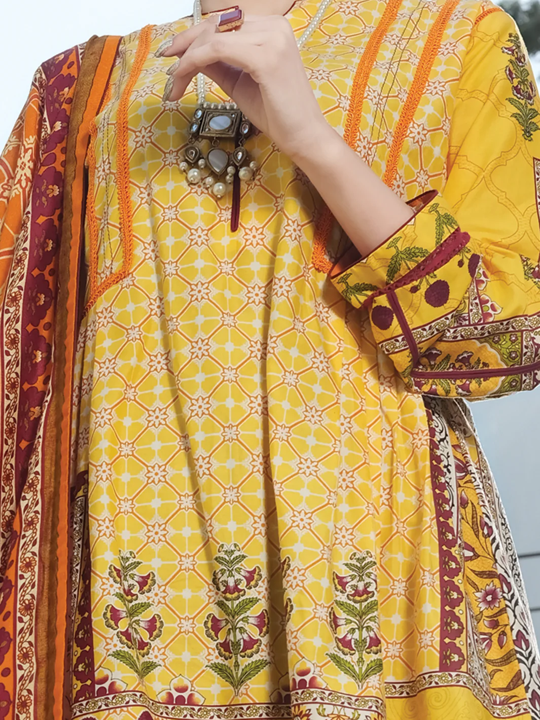 Orange Cambric 3Pc Stitched - AWP-255 - Image 2
